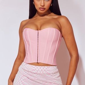 PLT hook and eye structured corset